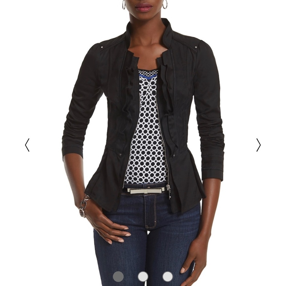 WHBM Ruffle Front Jacket - Picture 2 of 6